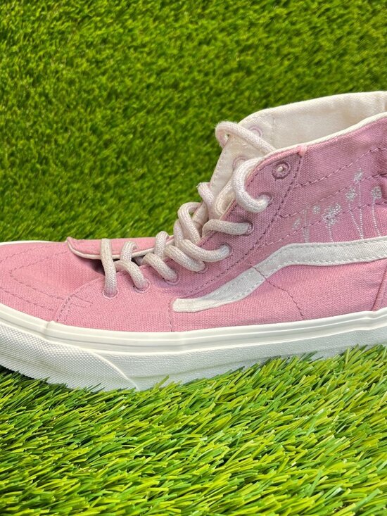 Vans Sk8-Hi Tapered Womens Size 7.5 Pink White Walking Skate Shoes Sneakers - Picture 3 of 10